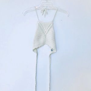 Cotton Tie Knit Crop top